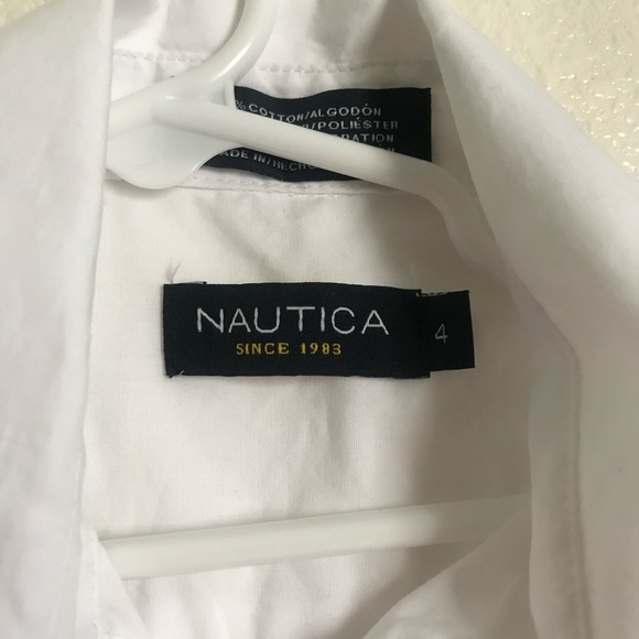 NAUTICA Boys White Button Down Dress Shirt - Picture 3 of 3
